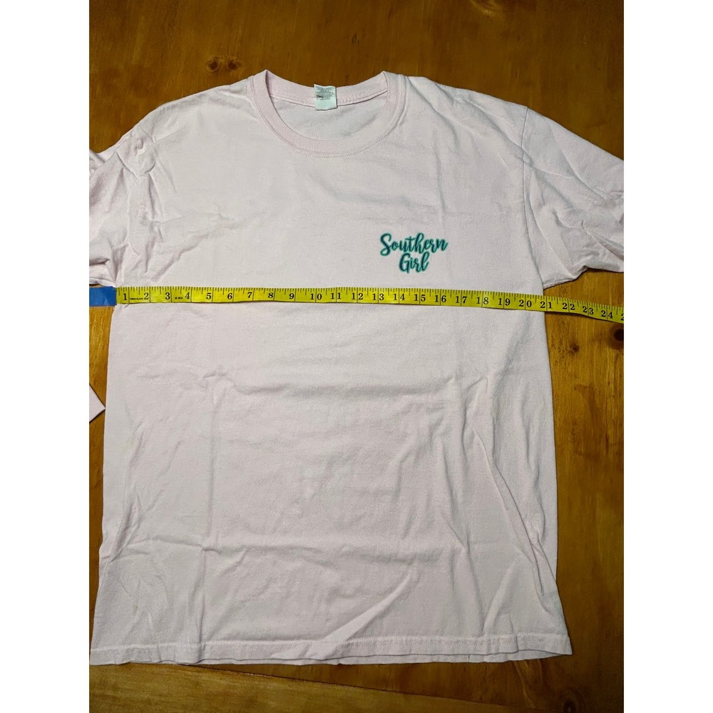 Southern Preppy Pink Long Sleeve Southern Girl Graphic Tee Jar of Tea Size Large - Picture 5 of 11